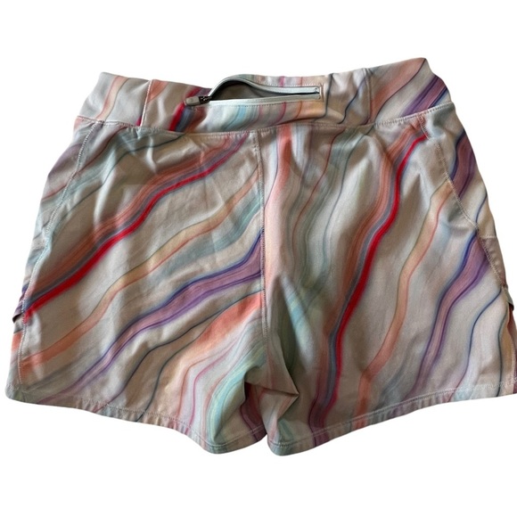 ATHLETA GIRL PRINTED RECORD BREAKER 3" SHORT XL 14 colorful athletic - Picture 6 of 11